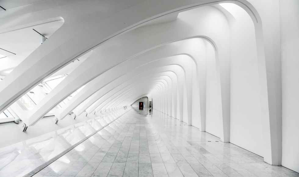 long exposure photography white dome building interior