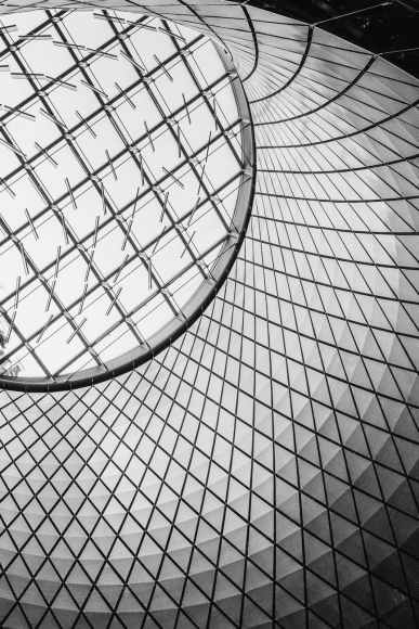 mirrored domed ceiling in contemporary building in manhattan